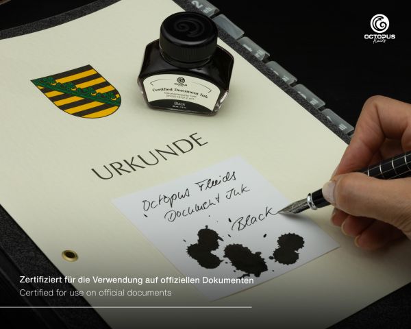 Document Ink black, document-proof ink, certified according to DIN ISO 12757-2, 30 ml