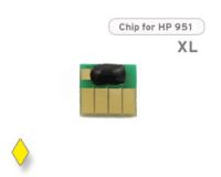 Chip für HP 951 XL, CN048AE Druckerpatrone gelb Chip für HP 951 XL, CN048AE Druckerpatrone gelb