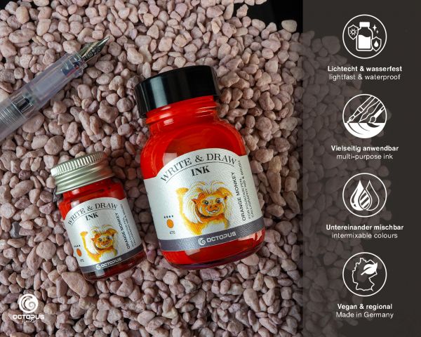 Write and Draw Ink 476 Orange Monkey, Schreib- und Zeichentusche