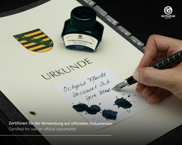 Document Ink Dark Blue, with converter, DIN ISO 12757-2 certified, 30ml