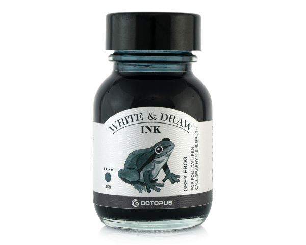 Write and Draw Ink 458 Grey Frog, waterproof drawing ink for fountain pens, 50ml