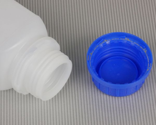 250 ml Wide neck bottle with screw cap, chemical bottle, laboratory bottle HDPE, natural colour