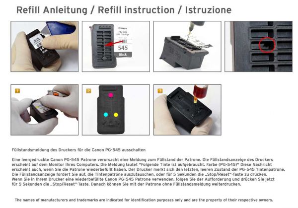 Octopus Tinte für Canon CL-546 color Patronen magenta