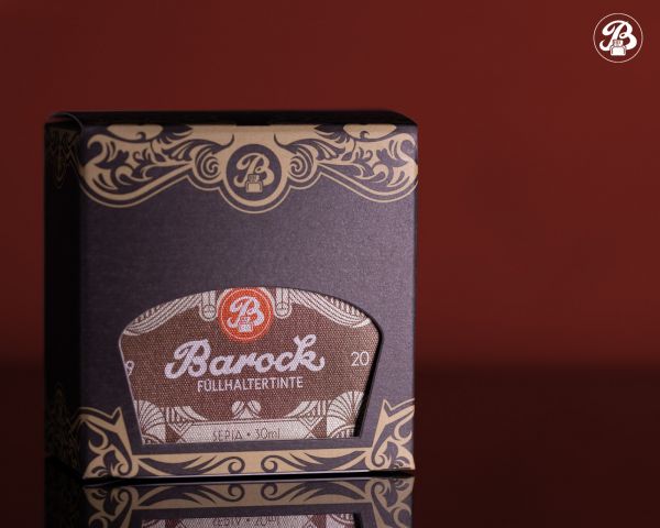 Barock 1920 Schreibtinte mit Konverter, Füllertinte im 30 ml Tintenglas