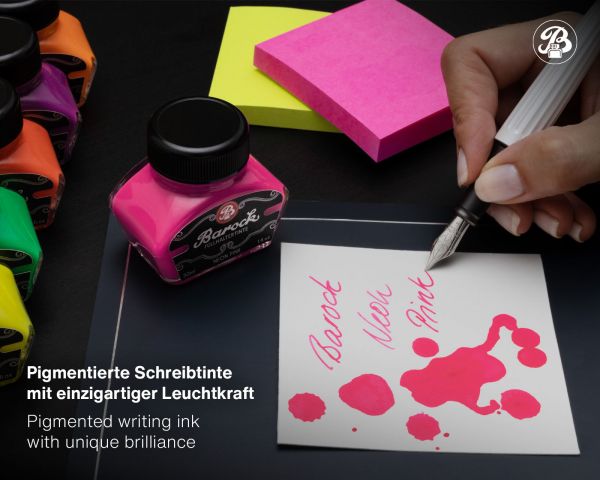BAROCK Highlighter ink for fountain pens, fluorescent neon, 30 ml