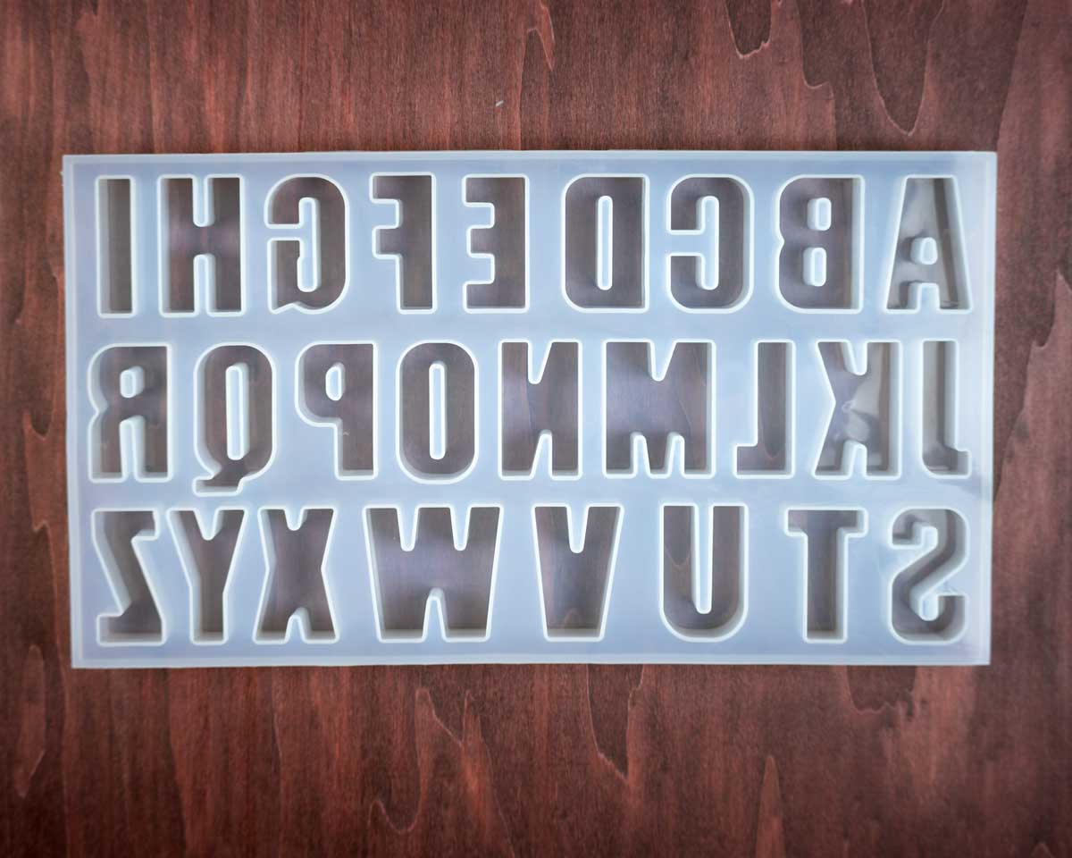Silicone mould for epoxy resin letters - extra deep