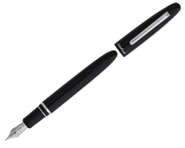 Stilografica Esterbrook Estie Ebony con finiture in palladio, stilografica a cartuccia con 30 ml di inchiostro