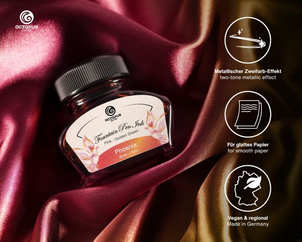 Fountain Pen Ink Sheen, Phoenix, Orange, 30 ml