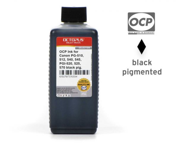 Inchiostro OCP Canon PG-510, 512, 540, 545, PGI-520, 525, 570 nero pigm.