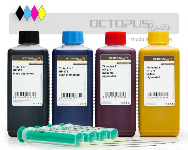 Refill ink kit compatible for HP 970, HP 971 cartridges, four colours