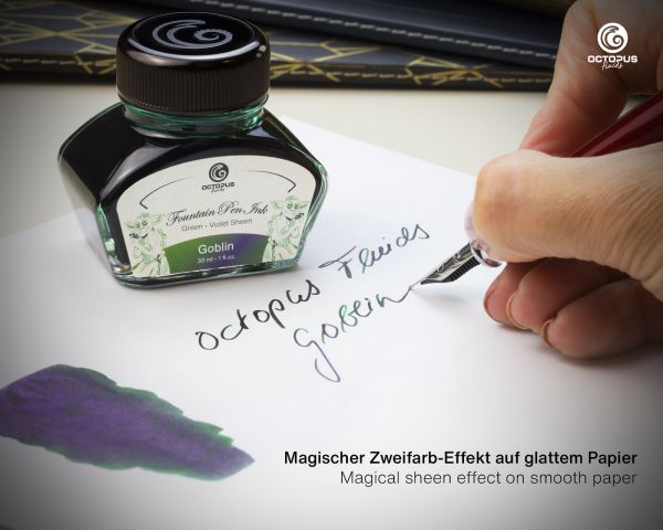 Fountain Pen Ink Sheen with converter, Goblin, Green, 30 ml