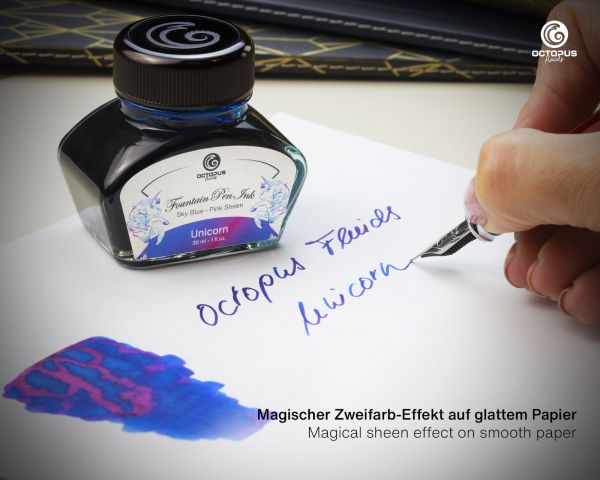 Fountain Pen Ink Sheen, Unicorn, Blue, 30 ml