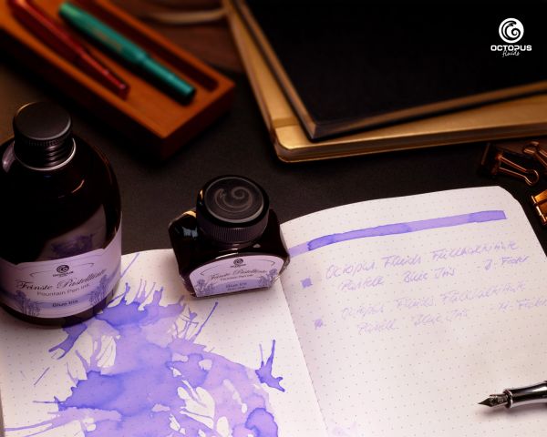 Fountain pen ink pastel violet "Blue Iris"