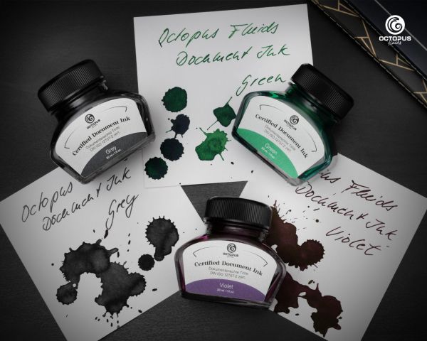 Document Ink grey, document-proof ink, certified according to DIN ISO 12757-2, 30 ml