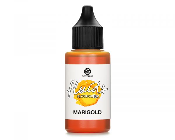 Octopus Fluids Alcohol Ink MARIGOLD, Alkoholtinte für Fluid Art und Resin, gelb