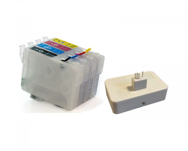 Befüllbare Fill In, QuickFill Druckerpatronen mit Chipresetter für Epson 503