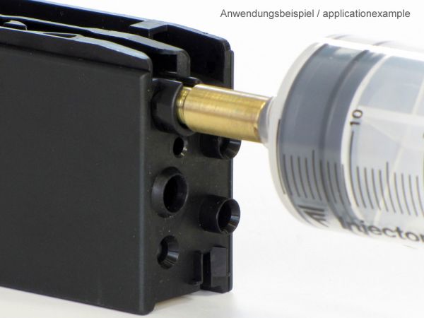 QU-Fill™ PROFI for HP® 932, 950, 953, 970, 980 and Primera spring valve cartridges, brass