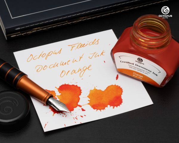 Document Ink orange, document-proof ink, certified according to DIN ISO 12757-2, 30 ml