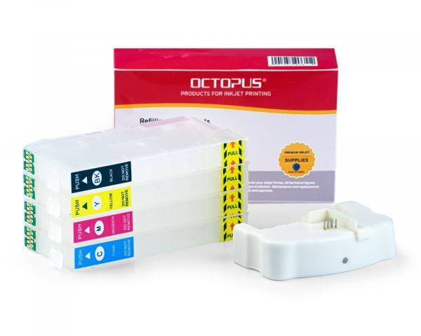 Befüllbare Fill In, QuickFill Druckerpatronen mit Chipresetter für Epson 407