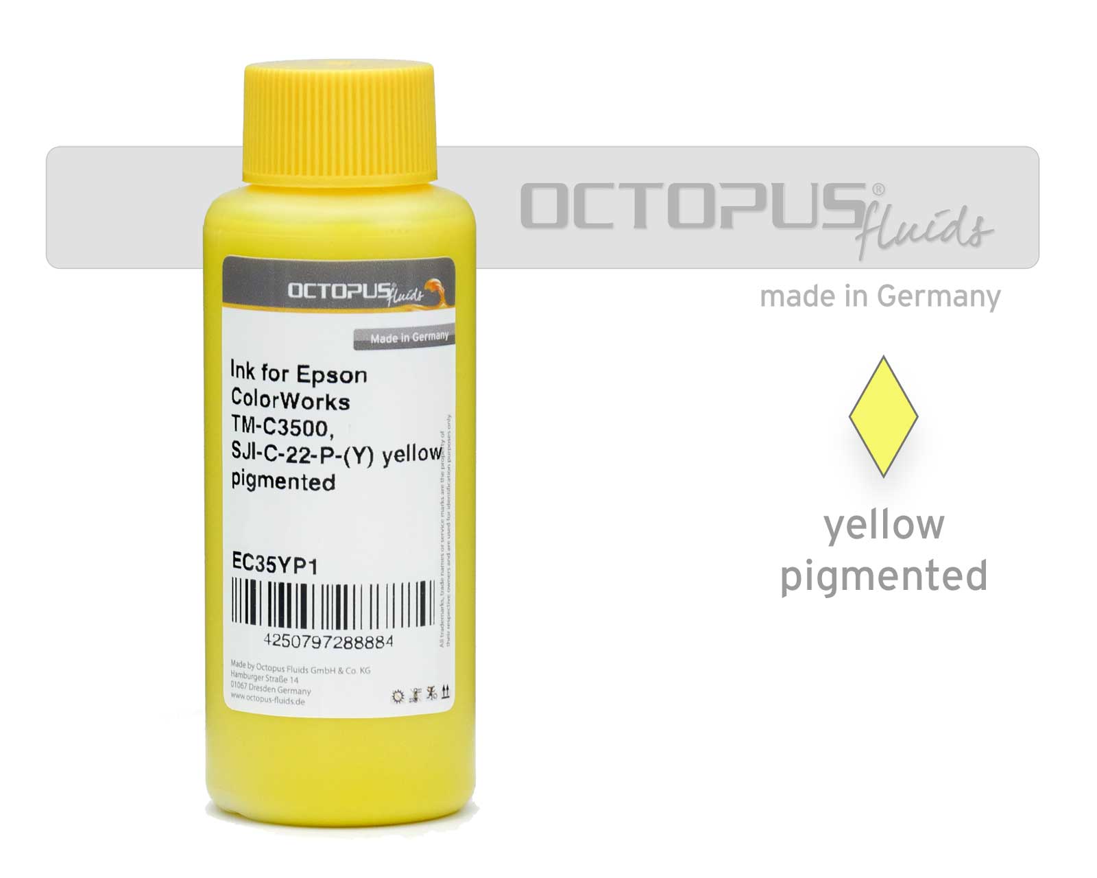 Inchiostro di ricarica per Epson ColorWorks TM-C3500, SJI-C-22-P-(Y) giallo