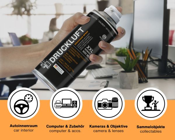 OCTOPUS compressed air spray, compressed air cleaner for cleaning PC and electronics, 500 ml