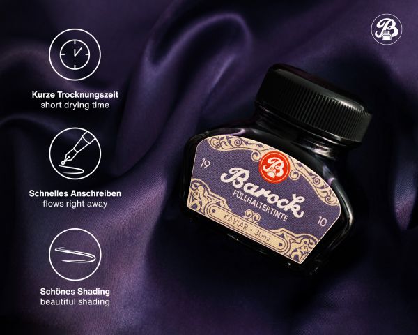 Barock 1910 Schreibtinte, Füllertinte im 30 ml Tintenfass