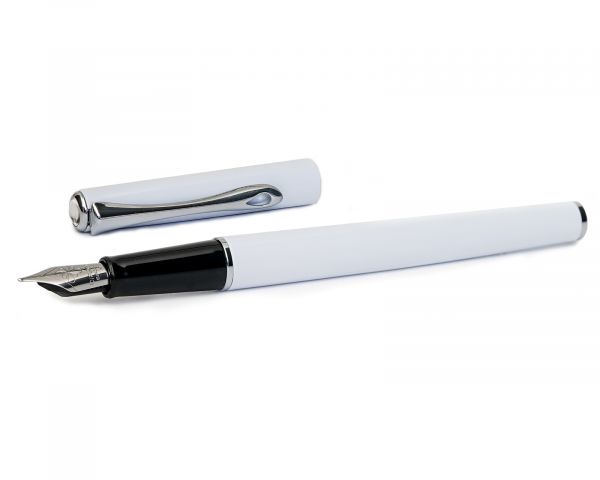Diplomat Traveller Penna stilografica Snowwhite, M-nib in acciaio inox