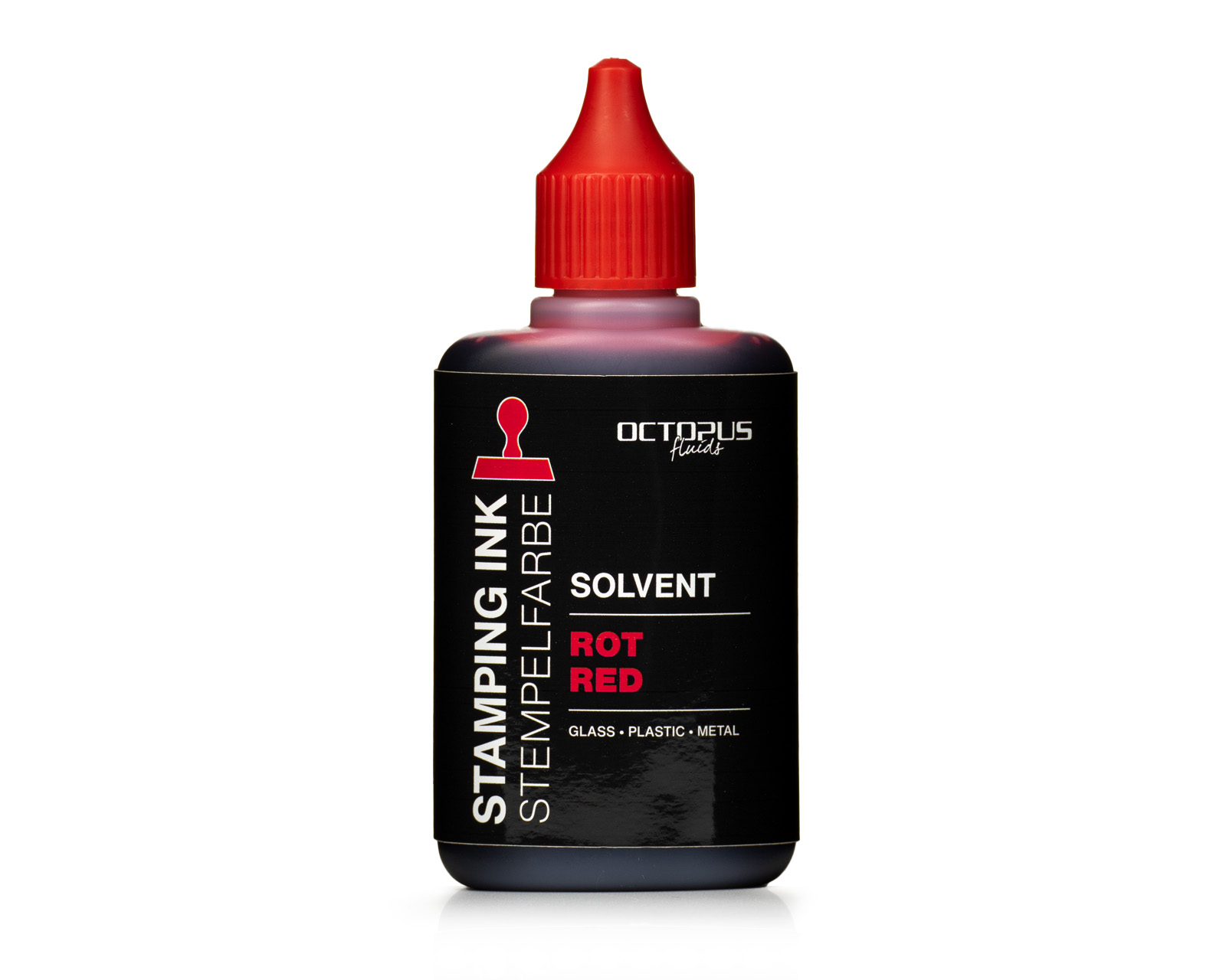 Lenizett Solvent Stempelfarbe für glatte Untergründe, rot Lenizett Solvent Stempelfarbe für glatte Untergründe, rot