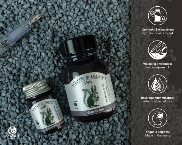 Write and Draw Ink 553 Green Squirrel, Schreib- und Zeichentusche