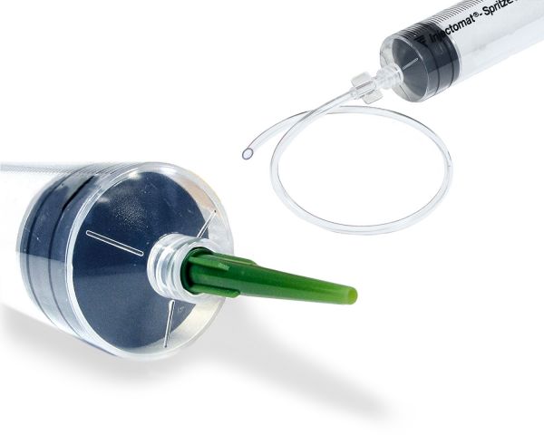 Set di siringa - 60 ml + 10 ml di siringa Softmatik Luer con ago smussato da 40 mm, 2 punte di dosaggio e 1 tubo flessibile di dosaggio