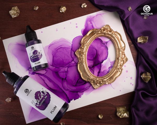Octopus Fluids Alcohol Ink PLUM, Alkoholtinte für Fluid Art und Resin, violett