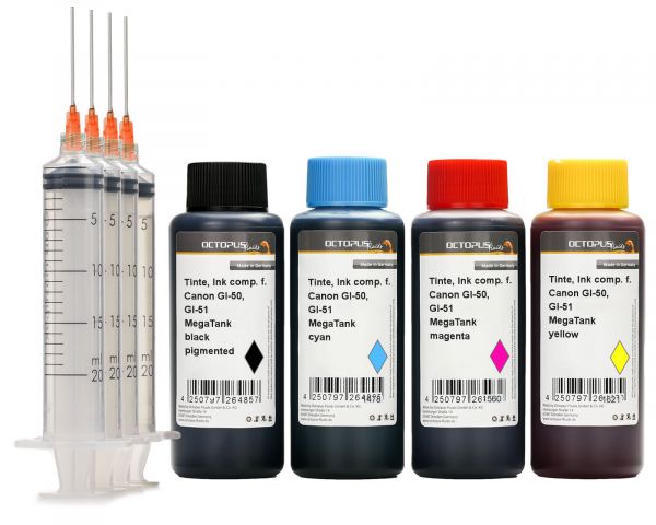 Druckertinten Set für Canon GI-50, GI-51 MegaTank Pixma Drucker