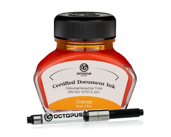 Document-proof Ink Orange, with converter, DIN ISO 12757-2 certified, 30ml