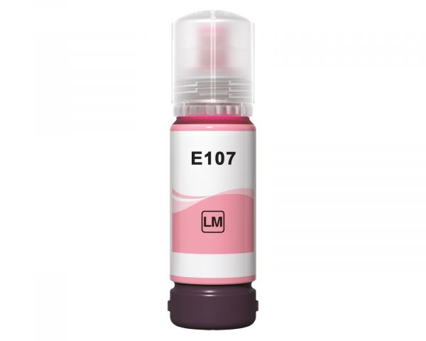 Kompatible Druckertinte, Tintenflasche für Epson 107 (kein OEM) magenta hell