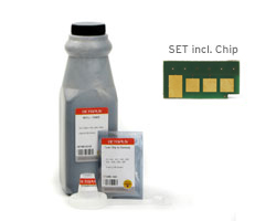 Kit di toner Samsung ML 1660,ML 1666, SCX 3200,SCX 3205, imbuto e chip