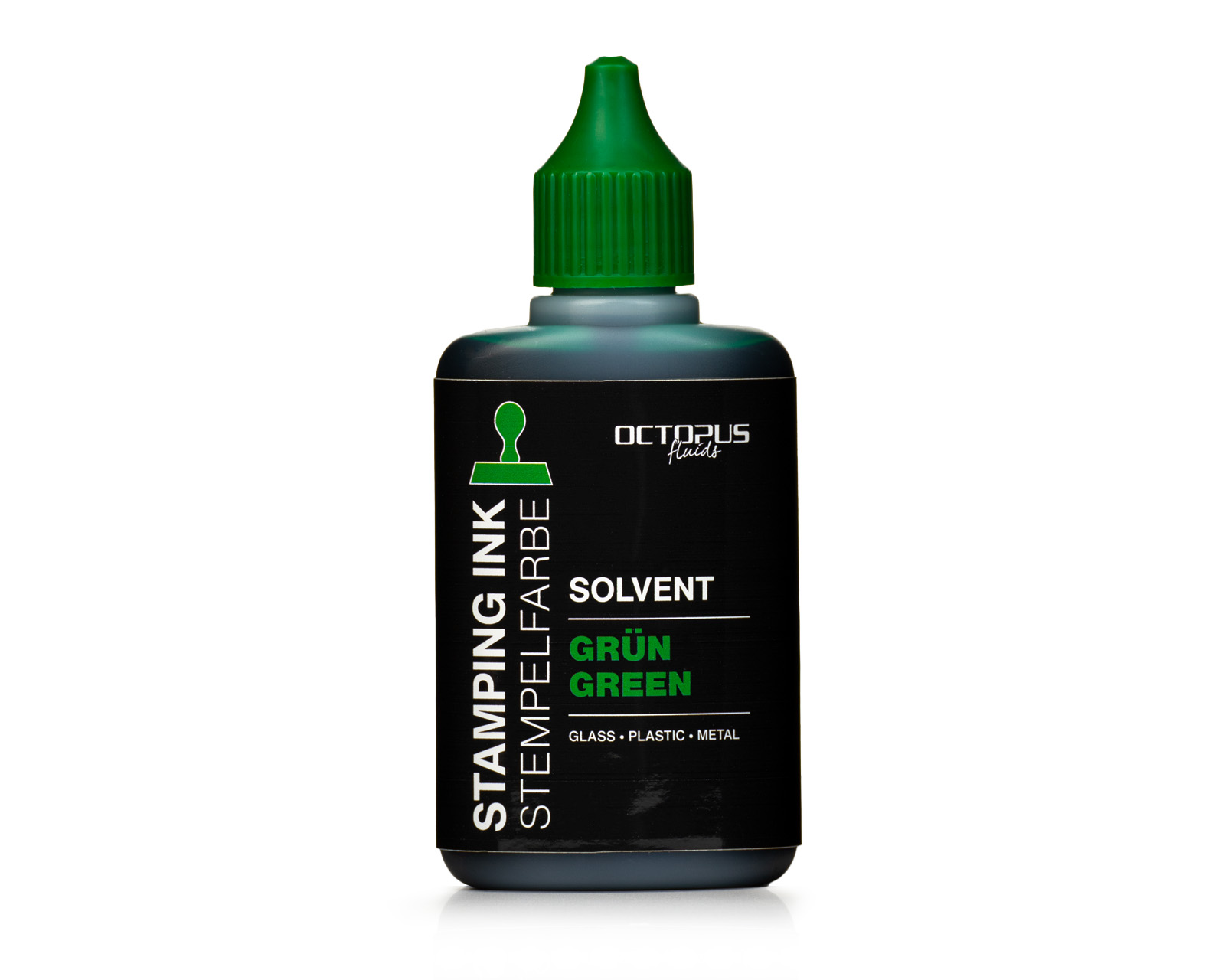 Colore del timbro del solvente, resistente all'acqua, verde Colore del timbro del solvente, resistente all'acqua, verde
