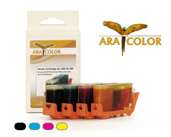 ARA COLOR compatible cartridge set replacing HP 364 XL BK, C, M, Y with chip (non OEM)