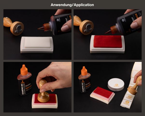 Lenizett Solvent Stempelfarbe für glatte Untergründe, orange