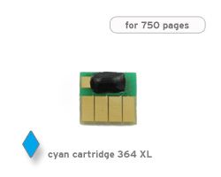 Chip für HP 364 XL, CB 323 EE Druckerpatrone cyan