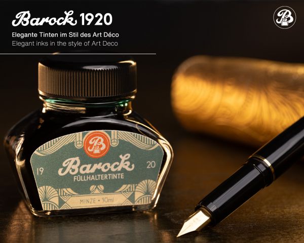 Barock 1920 Schreibtinte, Füllhaltertinte im 30 ml Tintenglas