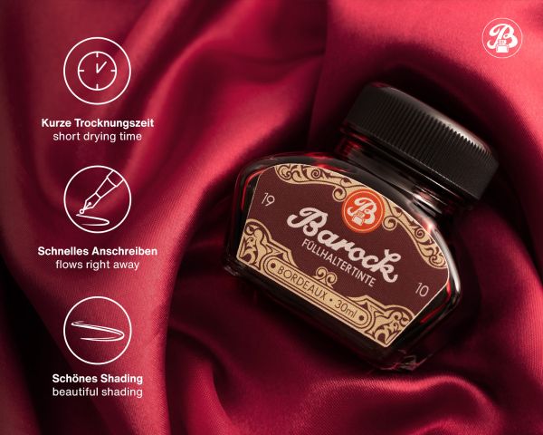 Barock 1910 Schreibtinte, Füllertinte im 30 ml Tintenfass