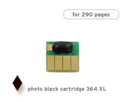 Chip for HP 364 XL, CB 322 EE cartridge photo black
