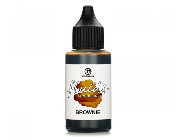 Octopus Fluids Alcohol Ink BROWNIE, Alkoholtinte für Fluid Art und Resin, braun