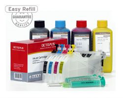 Refillable XL cartridges compatible with Brother LC-123, LC-125, LC-127 with 4x of ink