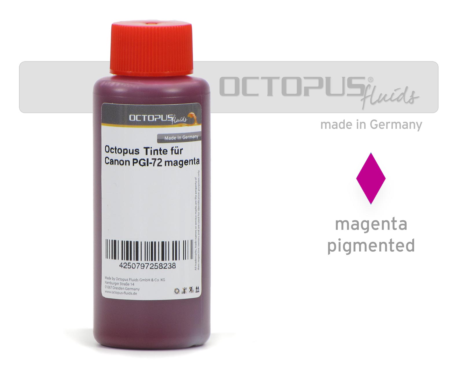 Refill ink for Canon PGI-72 M magenta