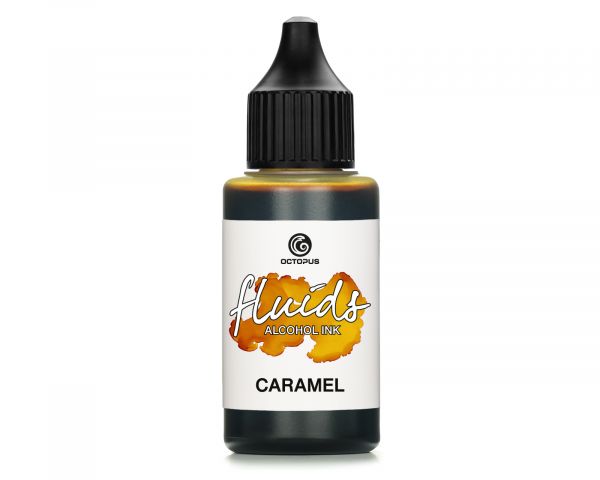 Octopus Fluids Alcohol Ink CARAMEL for fluid art and resin, brown