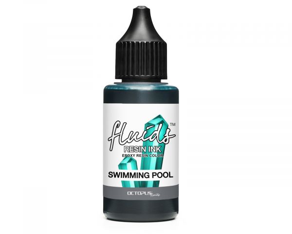 Octopus Fluids Resin Ink SWIMMING POOL, alcohol ink per resina epossidica e resina UV, resina colori 30 ml, turchese