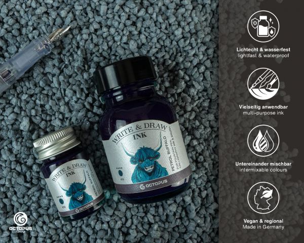 Write and Draw Ink 419 Petrol Buffalo, Schreib- und Zeichentusche