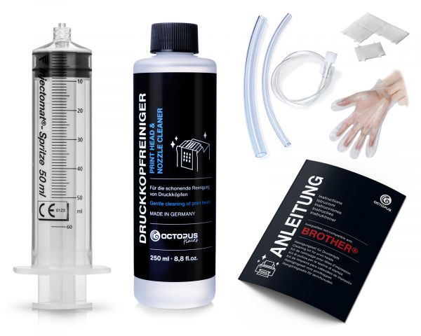 Düsenreiniger für Brother Druckköpfe mit Schlauchadapter