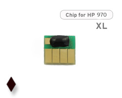 Chip for HP 970XL, CN625AE black cartridge